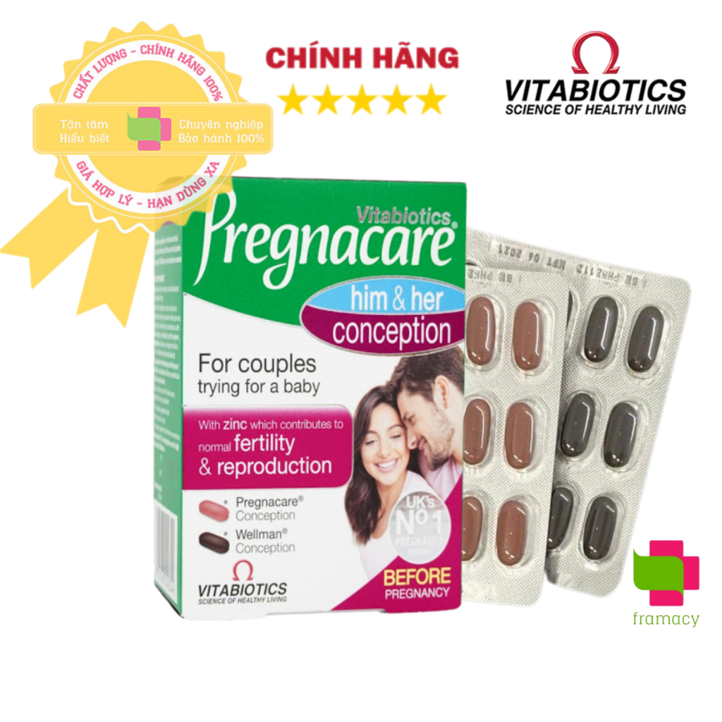 Vitabiotics Pregnacare Before Conception Vitamin tăng thụ thai cho phụ nữ UK (30v)