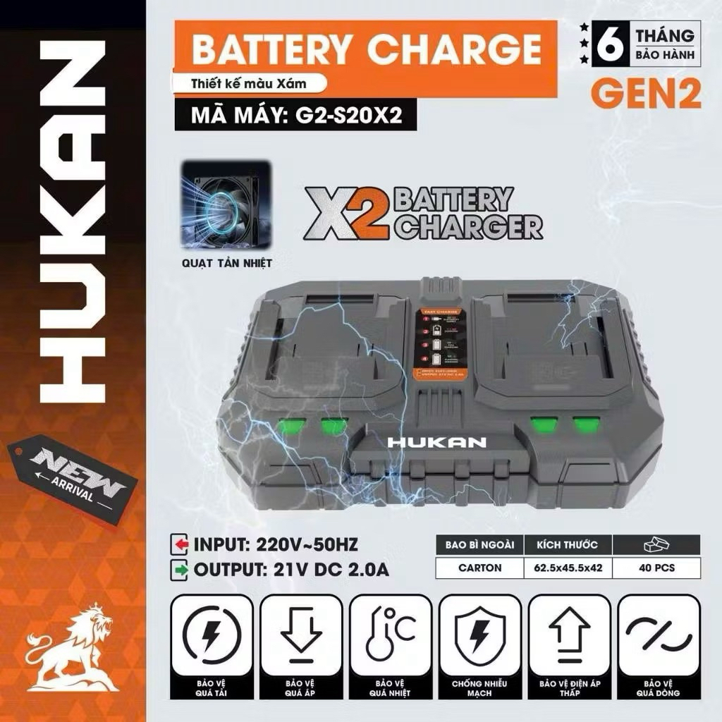 Sạc đôi G2-520x2 hukan