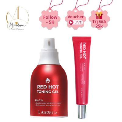 Tinh Chất LABONITA Toning Gel AHA 25% Red Hot gel tẩy tế bào chết không gây kích ứng 30g