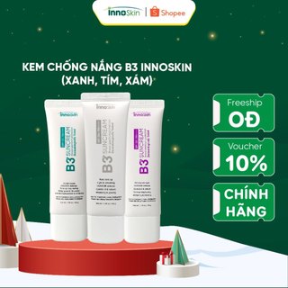  Kem Chống Nắng Phổ Rộng Hàn Quốc Innoskin B3 Suncream SPF50+ PA++++ 9 Màng Lọc Tone Up Dưỡng Trắng 