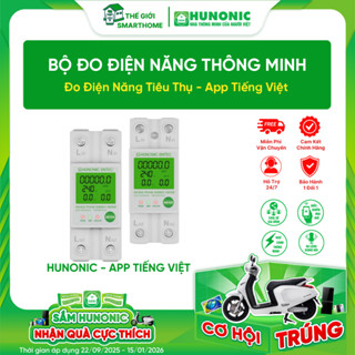  Công Tơ Điện Tử Thông Minh Wifi HUNONIC ENTEC PRO - Tính Tiền Điện Tiêu Thụ Trên App 