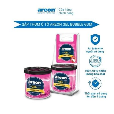 Sáp gel ô tô Areon Gel Bubble Gum - Hương Kẹo Gum, nhập khẩu Bulgaria
