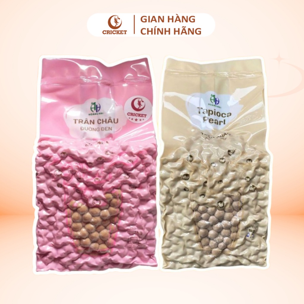 Trân Châu Đen Hoàng Hải 1kg – Dẻo Dai, Nguyên Liệu Pha Chế Trà Sữa - Én Ca Na x Cricket Food