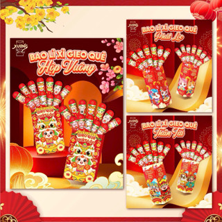  Bao lì xì gieo quẻ 12 con giáp Combo 1 hộp + 12 quẻ bao lì xì quẻ bao lì xì tết 2026 bao lì xì 2026 