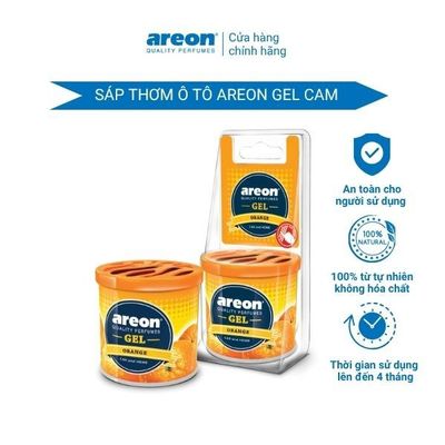Sáp thơm ô tô Areon Gel Orange - Hương cam, nhập khẩu Bulgaria