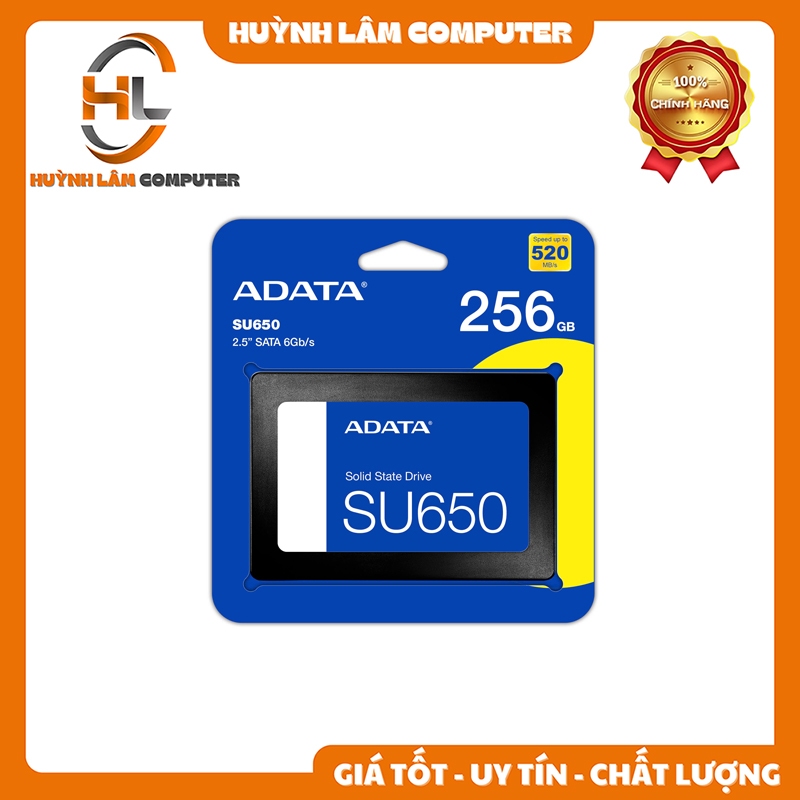 Ổ cứng SSD Adata SU650 256GB - SATA III, 2.5" - Chính hãng DSS Phân phối