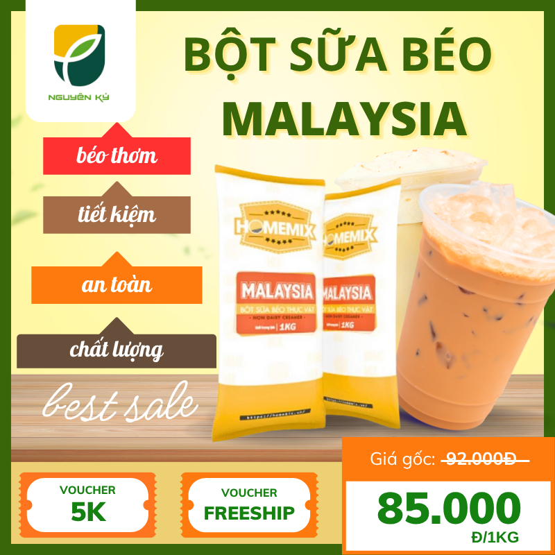 BỘT SỮA BÉO PHA TRÀ SỮA MALAYSIA 1KG
