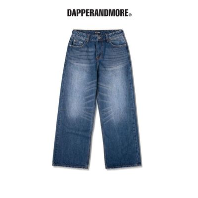 Quần Jeans Ống Rộng DAPPERANDMORE "WIDE-LEG BLUE WASHED DENIM PANTS" - Xanh Blue