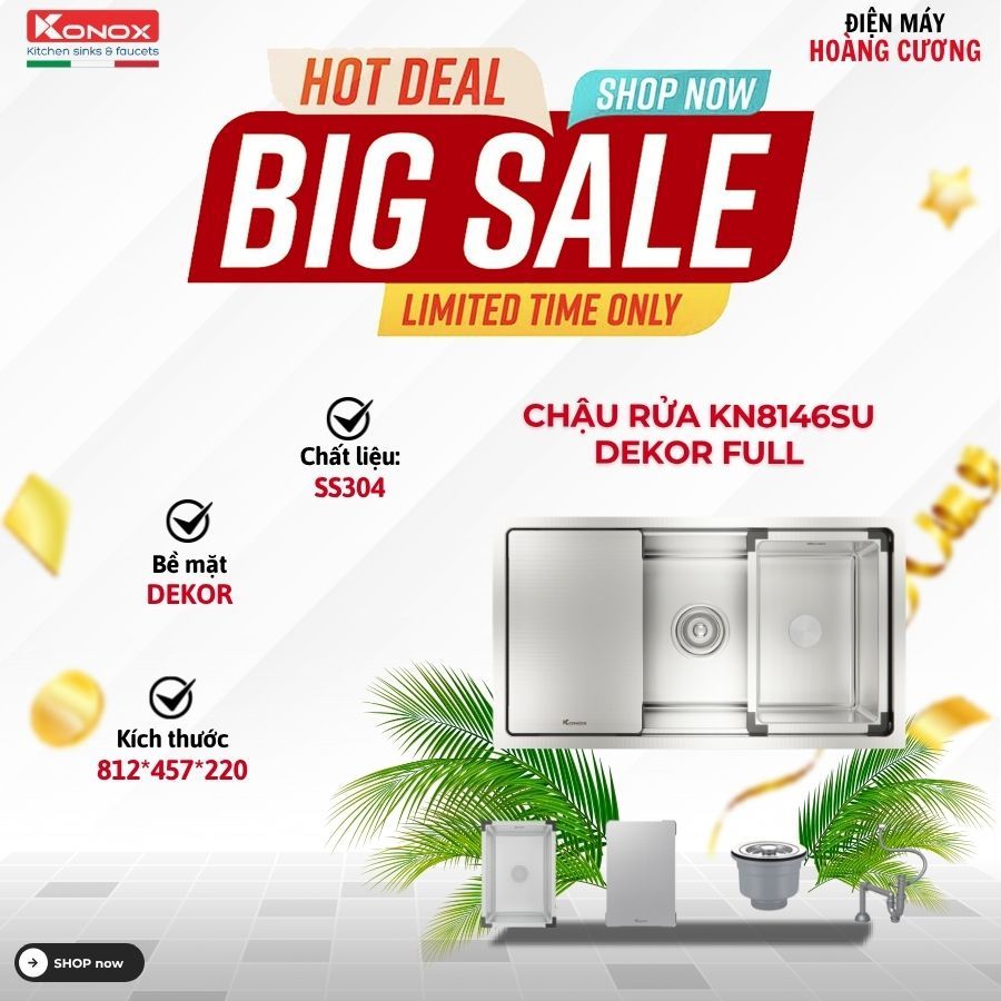 Chậu Rửa Chén Konox Dekor KN8146SU – Inox 304 Cao Cấp