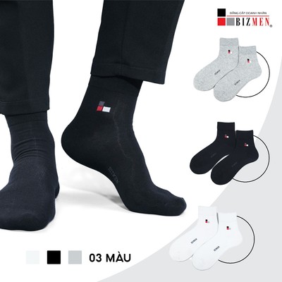 Tất nam cổ trung S2 SPORT chất cotton cao cấp, nano Ag+ kháng khuẩn, khử mùi chống hôi - SCO01