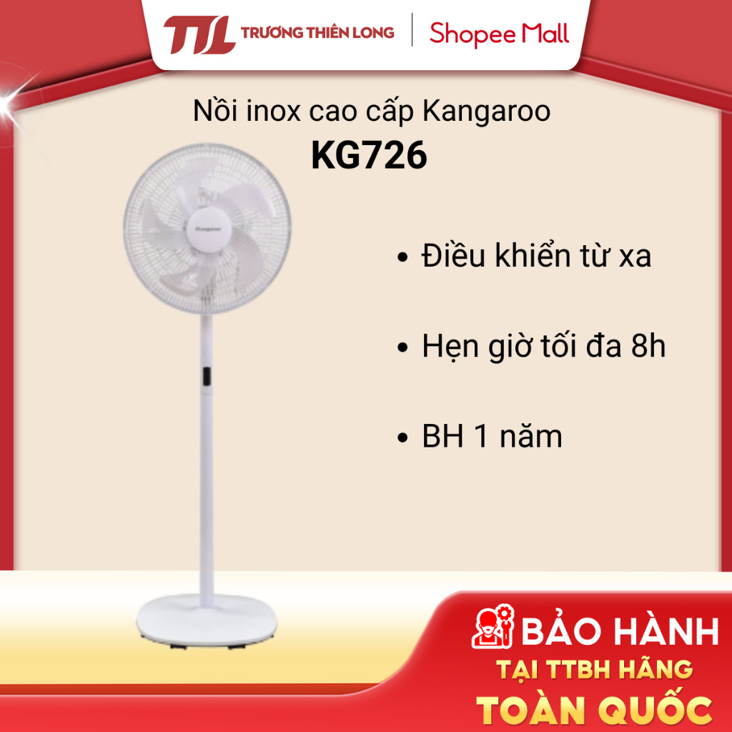 Quạt Đứng Kangaroo Có Điều Khiển Từ Xa KG726 [FREESHIP HCM]