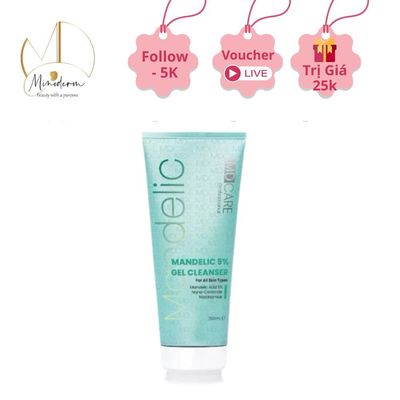 Sữa Rửa Mặt MD CARE MANDELIC 5% GEL CLEANSER Dạng Gel Làm Sạch Sâu ,Tẩy Tế Bào Chết Nhẹ Nhàng