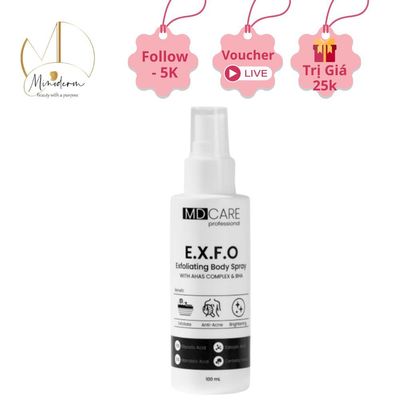 Xịt Tẩy Tế Bào Chết Toàn Thân MD CARE AHAs and BHA giảm tình trạng mụn, thâm trên cơ thể 100ml
