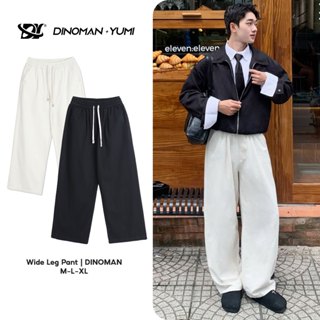  Quần Kaki Ống Rộng Nam Nữ Dinoman x Yumi Form Wide Leg Cạp Chun Chất Liệu Kaki Mềm - QDS01 