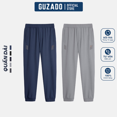 [HÀNG MỚI] Quần Jogger Nam GUZADO Vải Gió Thể Thao, Cạp Chun Co Giãn, Dáng Ôm Thoải Mái MDC2504