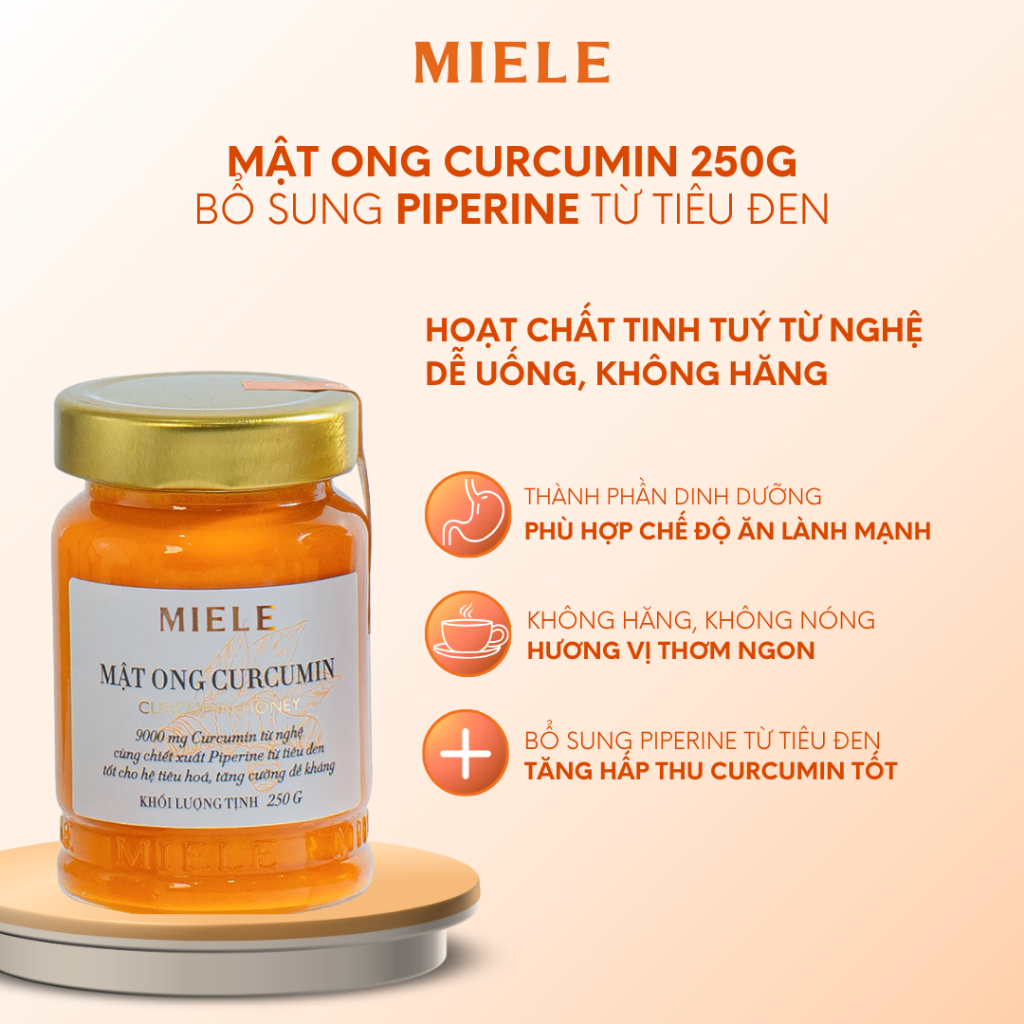 Mật Ong Curcumin Miele 250g