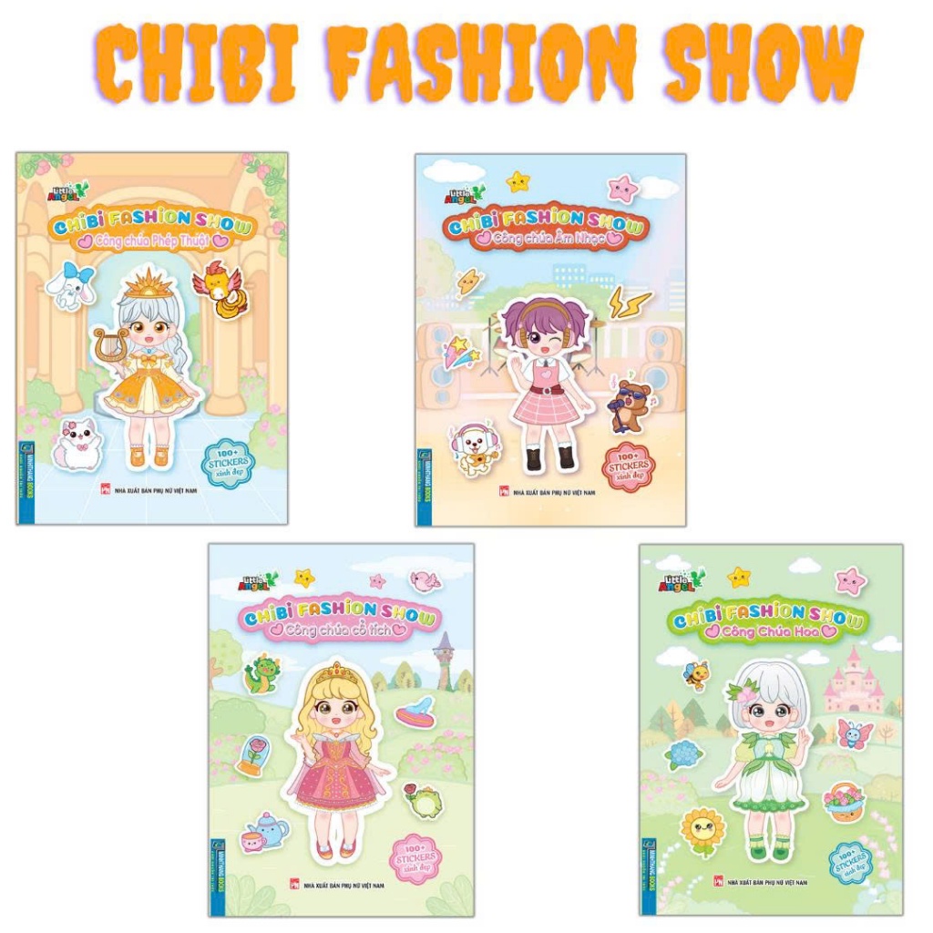 Sách - Sticker công chúa CHIBI Fashion Show (100+ sticker)