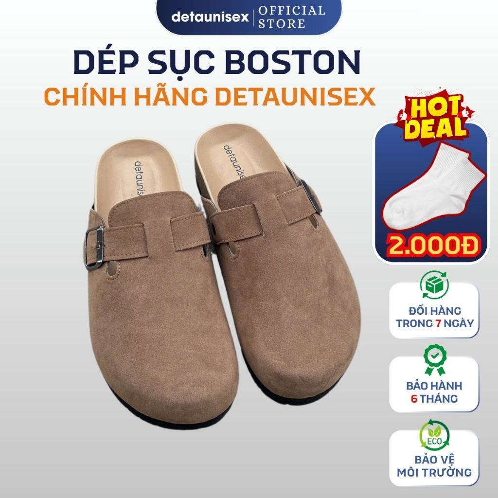 Dép đế trấu sục Birken Boston thời trang nam nữ 2024 - Detaunisex - DETA51
