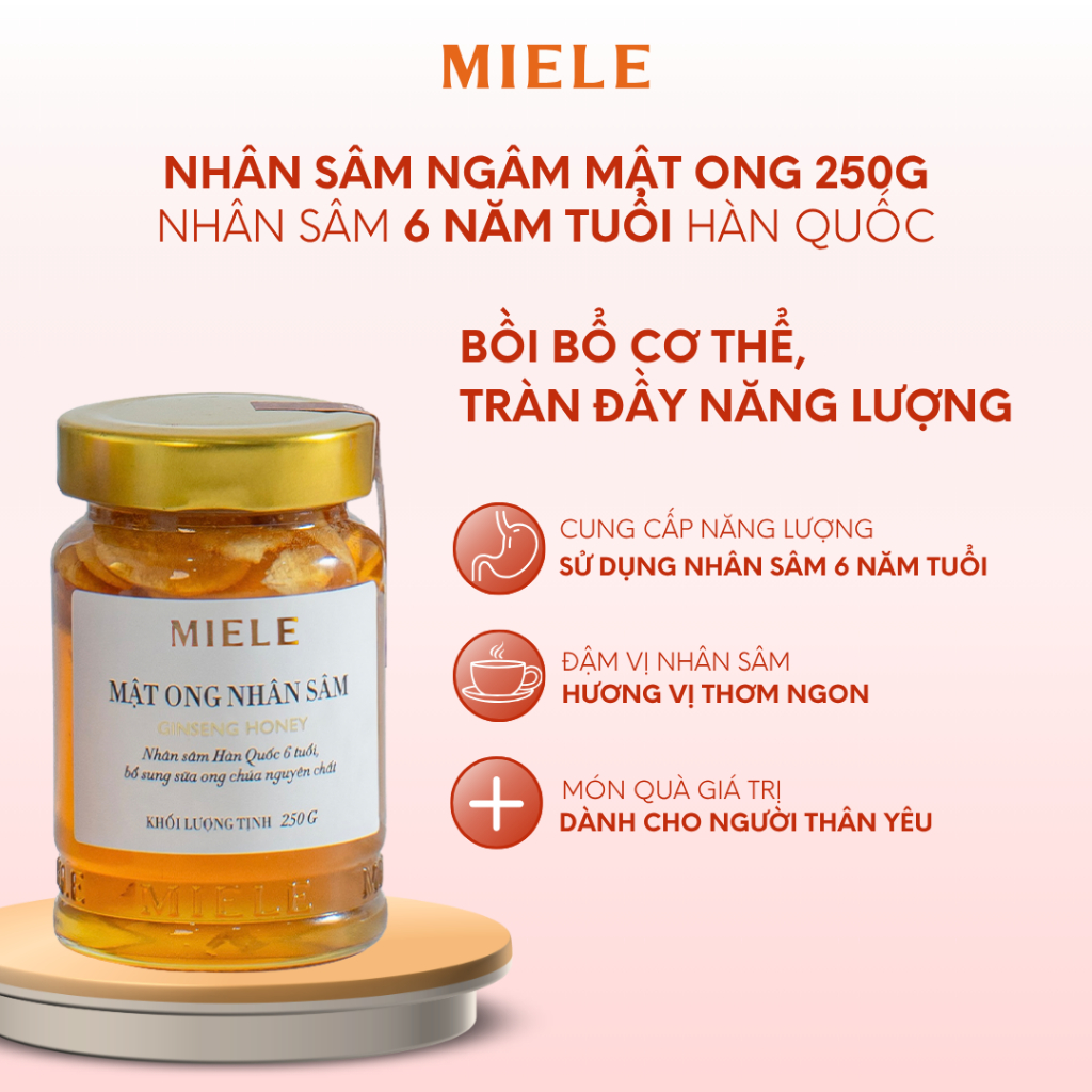 Nhân Sâm Ngâm Mật Ong 250g
