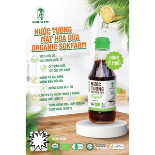 Nước tương mật hoa dừa hữu cơ Sokfarm cho bé ăn dặm