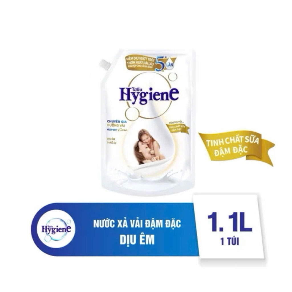 Hygiene Combo 2 Túi Nước Xả Đậm Đặc Hygiene 1000ml/ 1100ml - Trắng/ Đen/ Xanh Aquala/ Hồng Bông