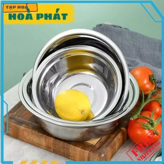  Thau inox sâu lòng  30cm - 46cm  chậu inox cao cấp dày dặn có viền cầm tay 