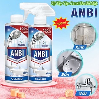  Chai Xịt Đa Năng Tẩy Rửa Cặn CANXI ANBI 500ml – Làm Sạch Bề Mặt Kính Bồn Rửa Sàn Nhà Hiệu Quả 