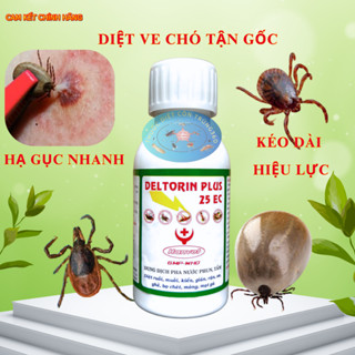   Chính Hãng  DELTORIN PLUS 25EC - 100ml - Thuốc diệt ve chó tận gốc 