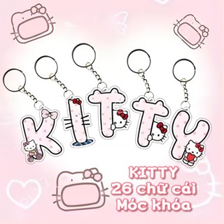 Móc khóa Hello Kitty chữ cái tiếng Anh móc khóa cặp đôi móc khóa phước lành quà tặng sinh nhật