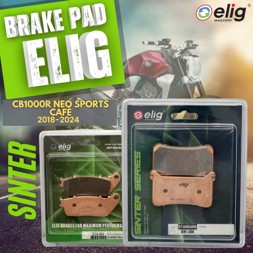 BỐ THẮNG ELIG SINTER HONDA CB1000R NEO SPORT CAFÉ 2018-2024 (Trước EM-388, Sau EM-300)