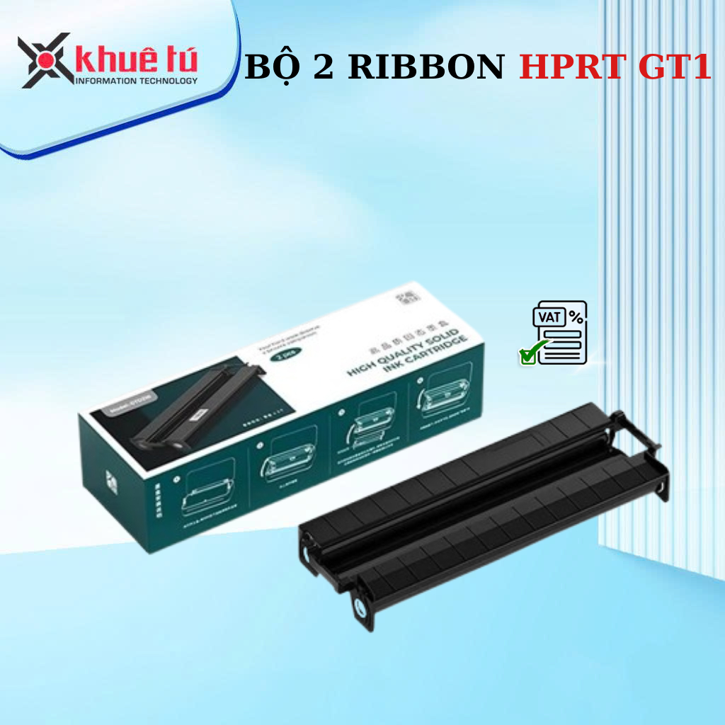 Bộ 2 Ribbon Chính Hãng HPRT GT1 – In Rõ Nét, Thay Dễ Dàng