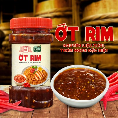 Ớt Rim Làng Chài Xưa hủ 140g Làm Từ Ớt Tươi, Tỏi Tươi Ăn Kèm Với Bún, Mì, Bánh Tráng