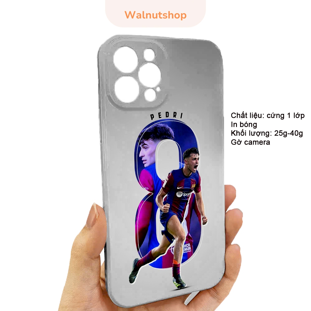 Ốp lưng iPhone Pedri Barcelona – Thiết kế thể thao sang trọng, chống sốc với 1 lớp & 2 lớp bảo vệ ca
