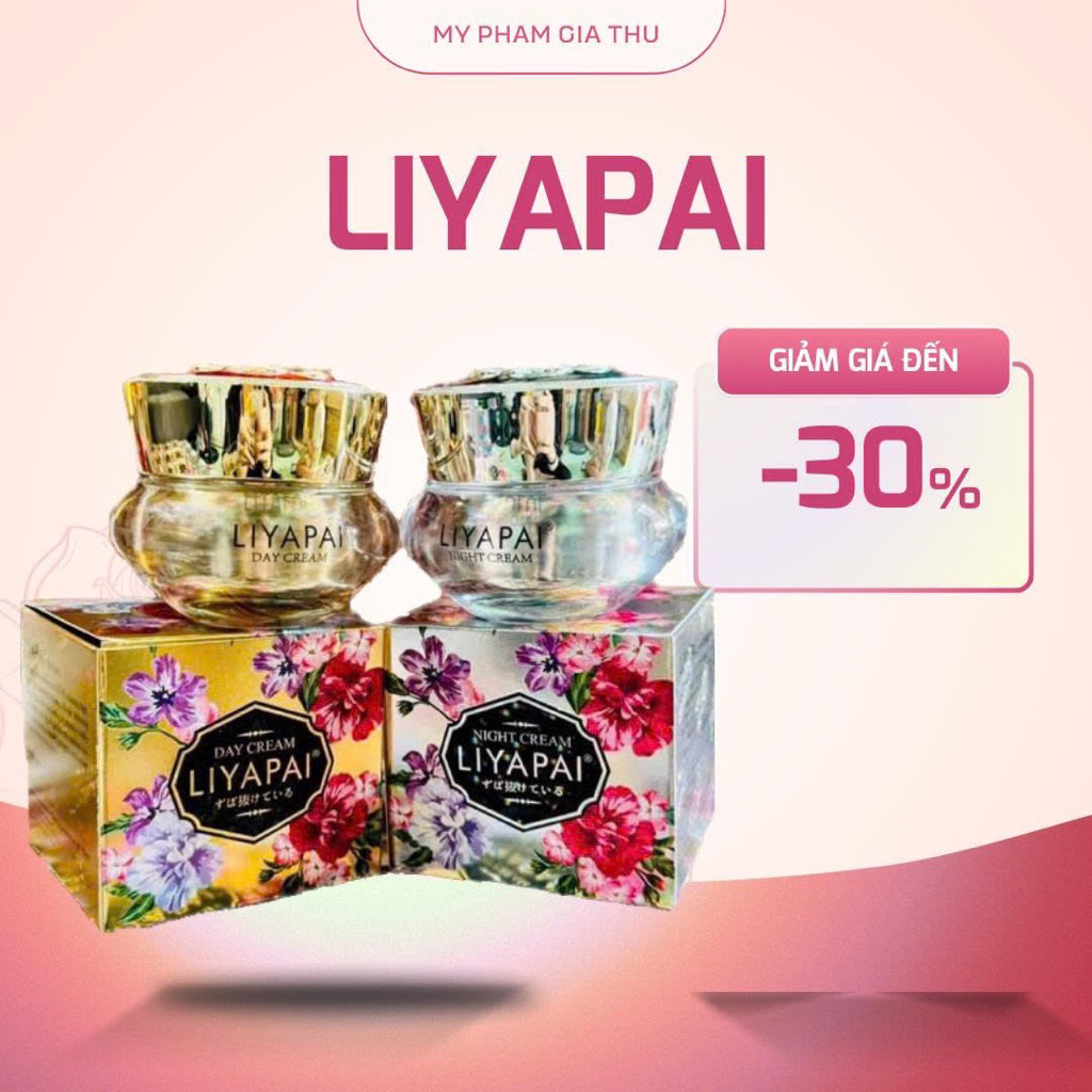 *Freeship* Bộ Kem Liyapai [bản nâng cấp của Demejine] Ngày Và Đêm Dưỡng Trắng Da Mờ Nám (Chính Hãng)