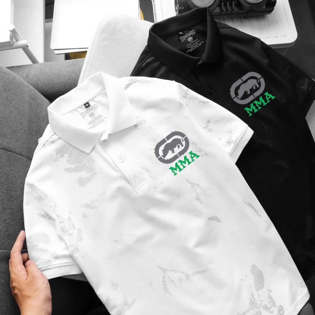 Áo thun ecko Nam Nữ có cổ ecko phối nhện