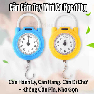 Cân Cầm Tay Mini Cơ Học 10kg – Cân Hành Lý, Cân Hàng, Cân Đi Chợ – Không Cần Pin, Nhỏ Gọn