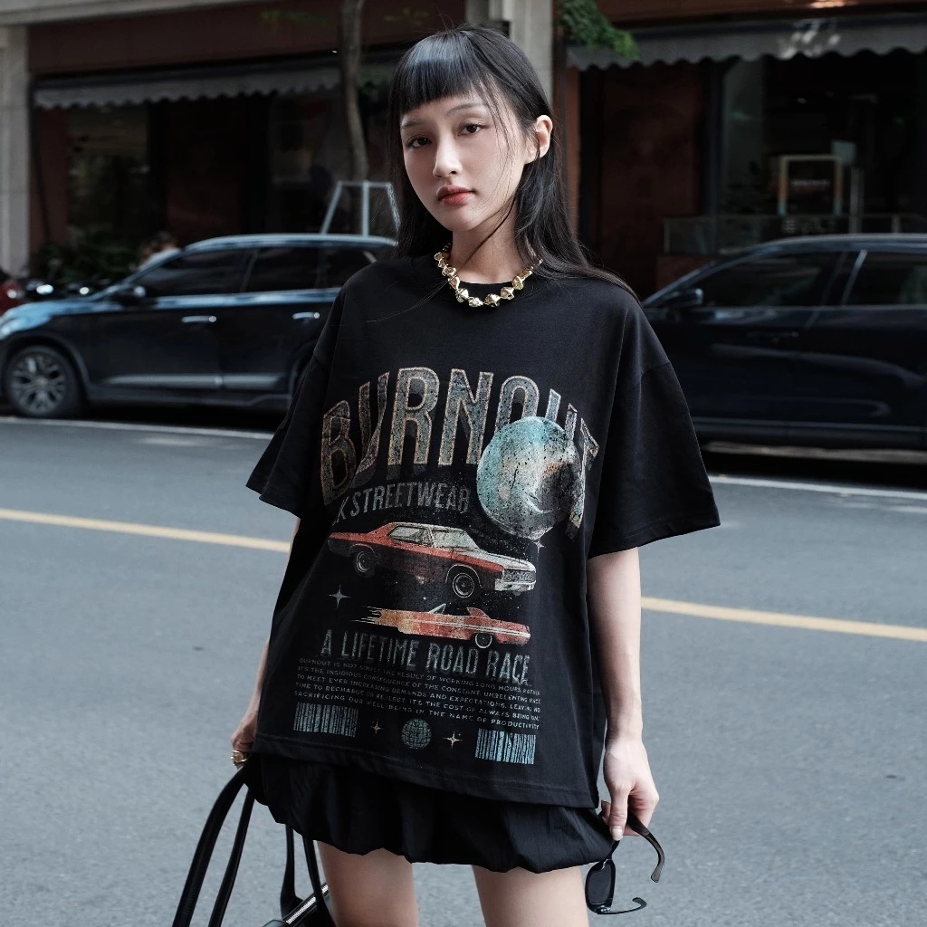 Áo Thun Form Big  Cotton 100% áo porsche - UNISEX,Áo Thun Form Big Boxy | BigBuy360 - bigbuy360.vn