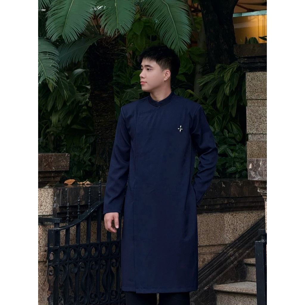 [Hỏa tốc HCM] Áo dài nam cách tân Charm Fit chất vải Kaki Lạnh | Áo dài Nhật Minh [ Tặng kèm Charm]