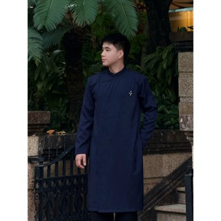 [Hỏa tốc HCM] Áo dài nam cách tân Charm Fit chất vải Kaki Lạnh | Áo dài Nhật Minh [ Tặng kèm Charm]