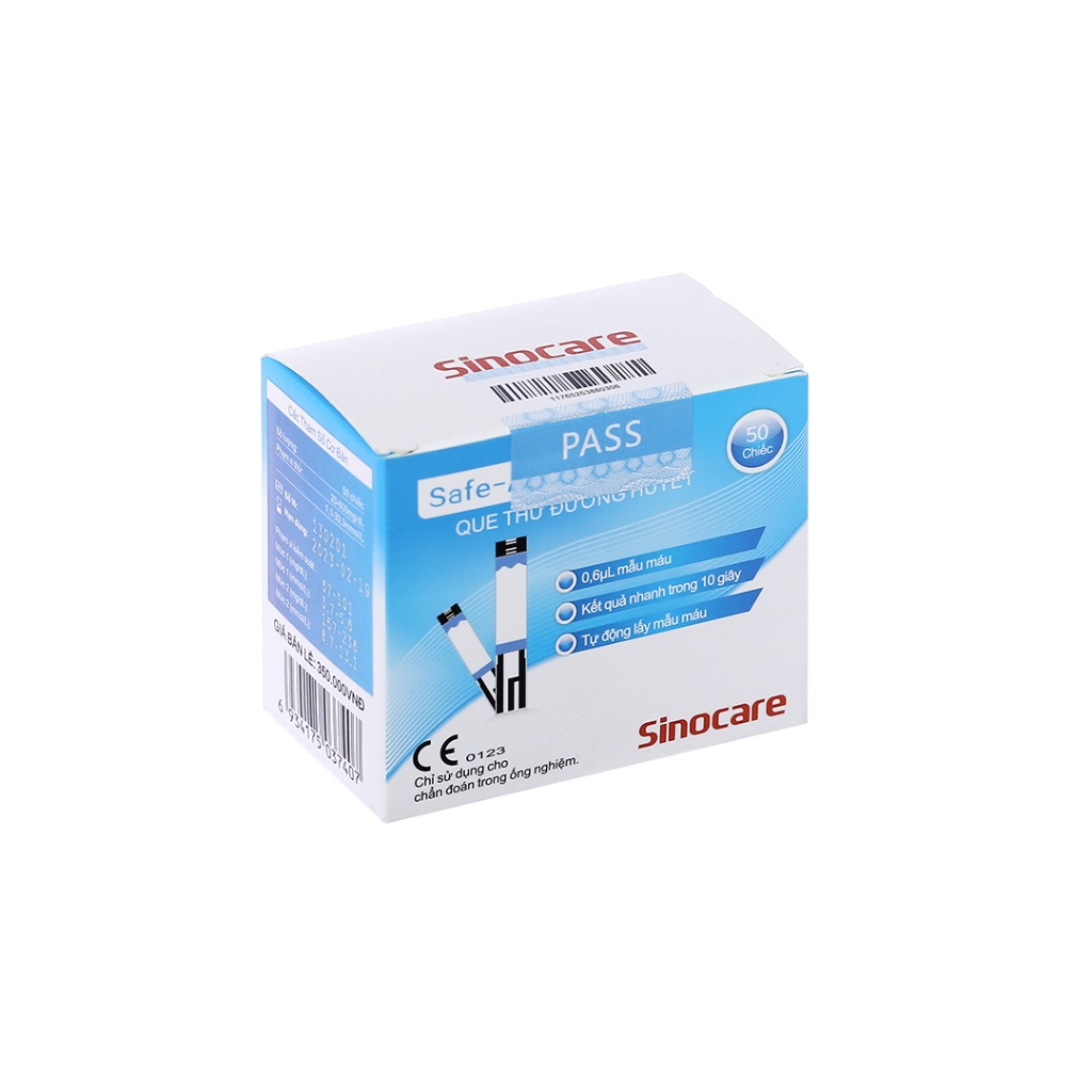 Que Thử Đường Huyết Safe - Accu Sinocare (50 que)
