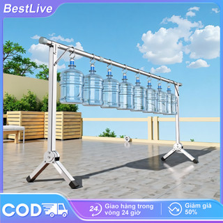  BestLive Sào phơi đồ inox Gấp gọn Giàn Phơi Quần Áo Có thể mở rộng 1.3m-2.4m Cây phơi quần áo 