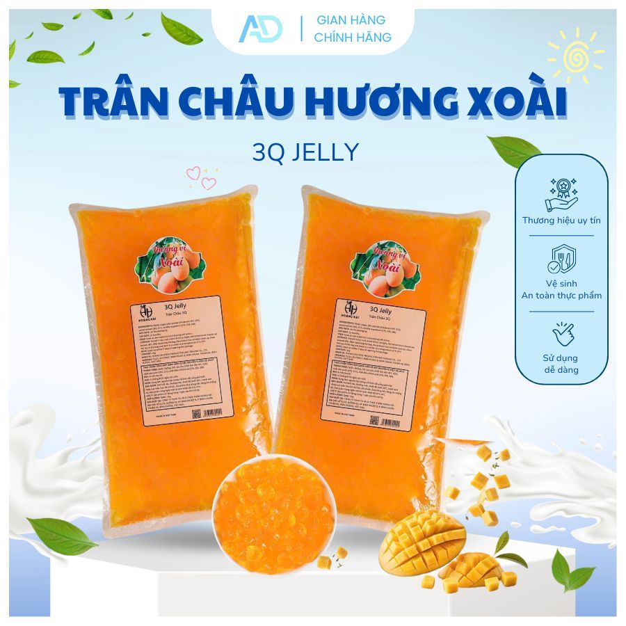 🥭✨ TRÂN CHÂU 3Q XOÀI HOÀNG HẢI 2KG – DẺO GIÒN NGỌT THANH, HƯƠNG XOÀI TƯƠI MÁT 🧋