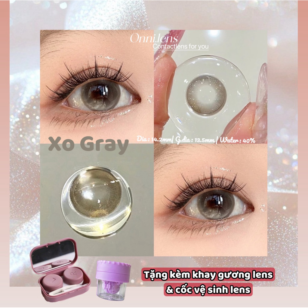 Mẫu lens DOUYIN xám ám ánh vàng cực xinh và long lanh khi lên mắt, style tỷ tỷ DOUYIN. sẵn độ cận lệ