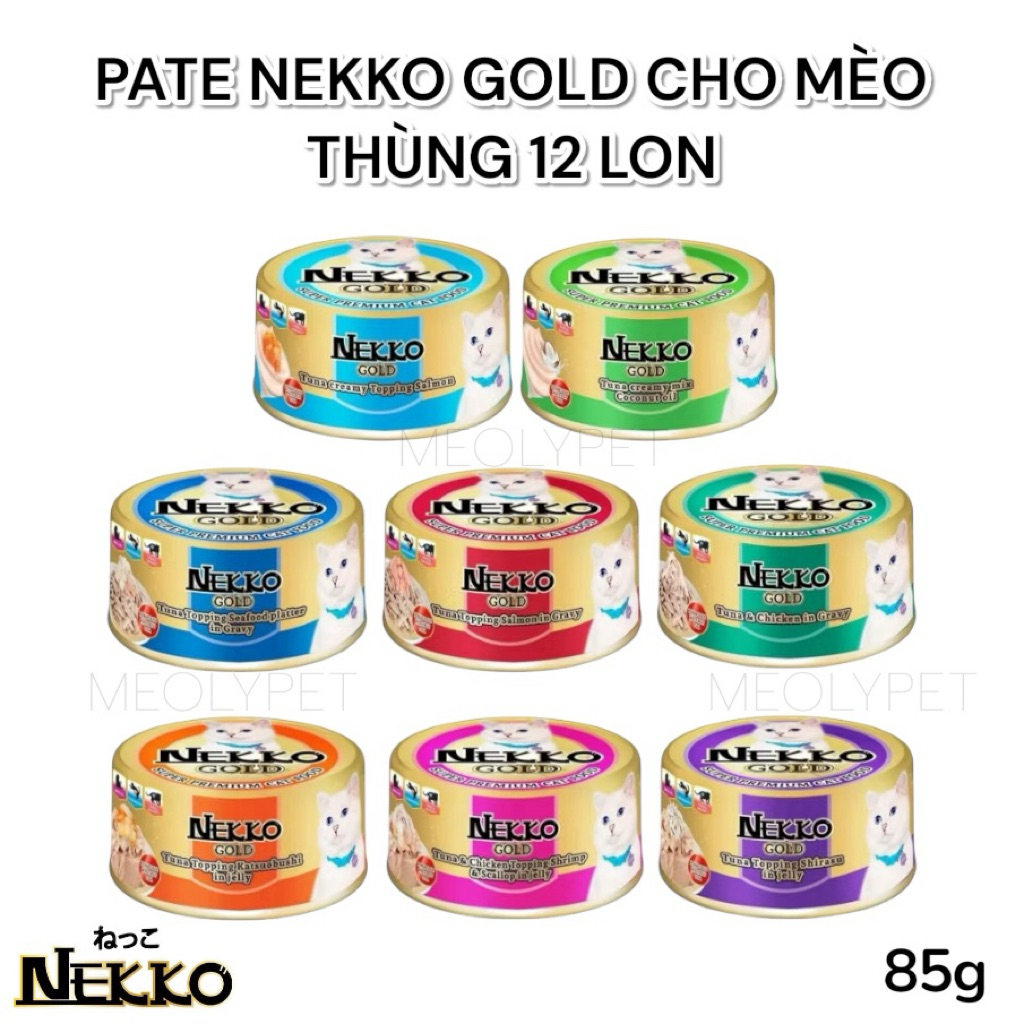 Pate Nekko Gold Thùng 12 Lon Dành Cho Mèo Siêu Tiết Kiệm