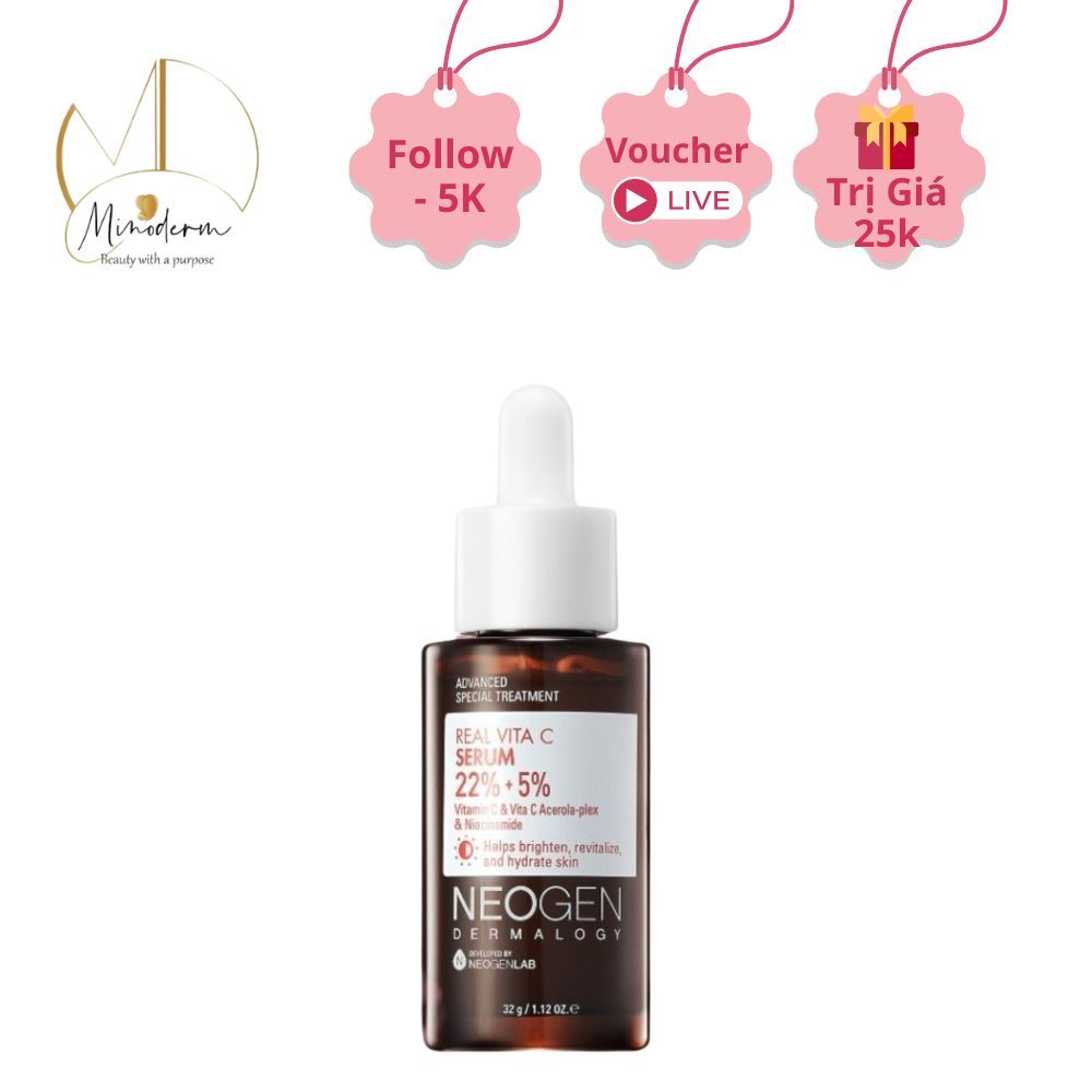 Serum  Neogen Dermalogy Real Vita C mờ thâm dưỡng trắng dành cho tất cả loại da