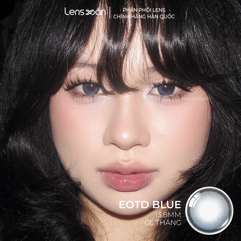 Kính áp tròng cận 6 tháng LENS XOẮN lens xám tự nhiên có viền tròn mắt hàn quốc chính hãng OLENS EOTD | BigBuy360 - bigbuy360.vn