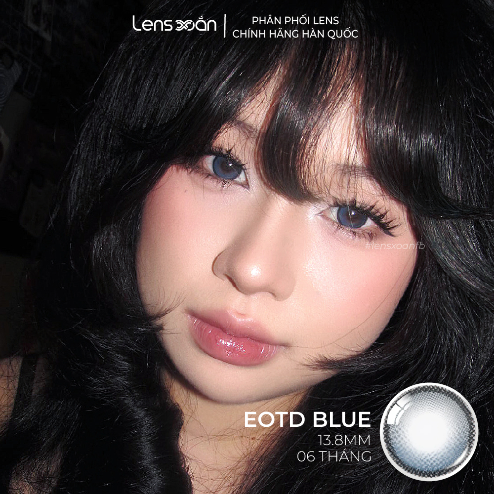Kính áp tròng cận 6 tháng LENS XOẮN lens xám tự nhiên có viền tròn mắt hàn quốc chính hãng OLENS EOTD | BigBuy360 - bigbuy360.vn