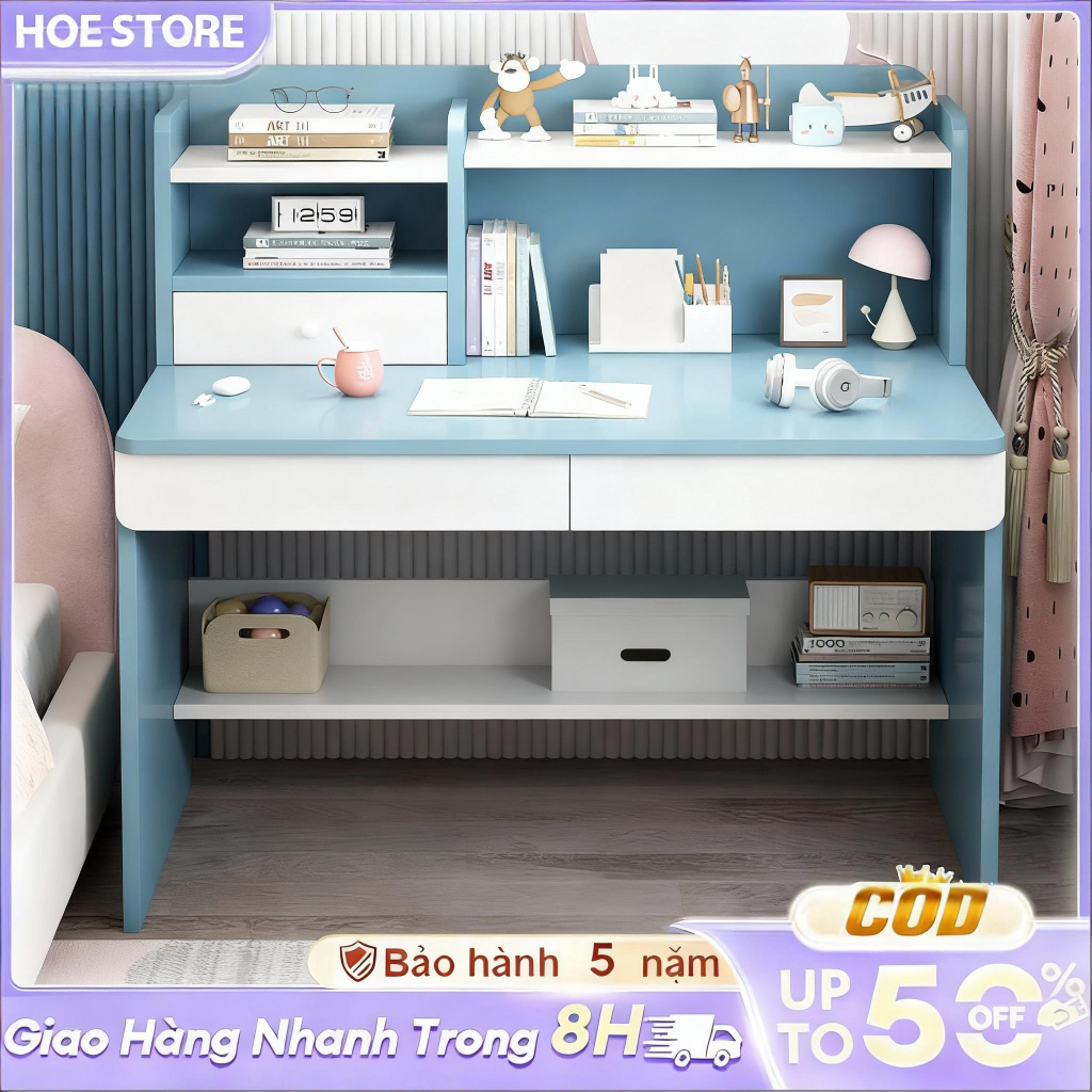 HOF Bàn học trẻ em kèm giá sách và tủ đựng đồ, tiện dụng và phù hợp cho phòng ngủ