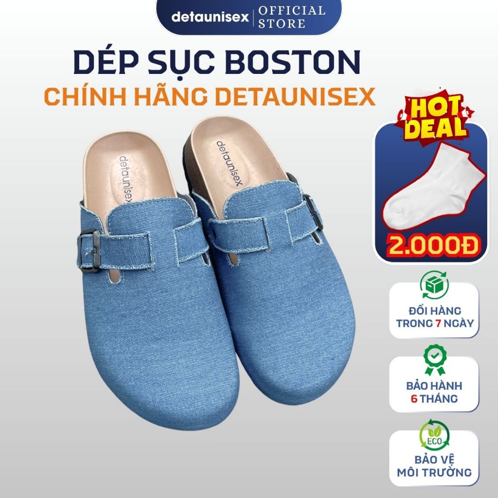 [HCM] Dép sục nam nữ Birken Boston thời trang nam nữ - Detaunisex - DETA51 Jeans