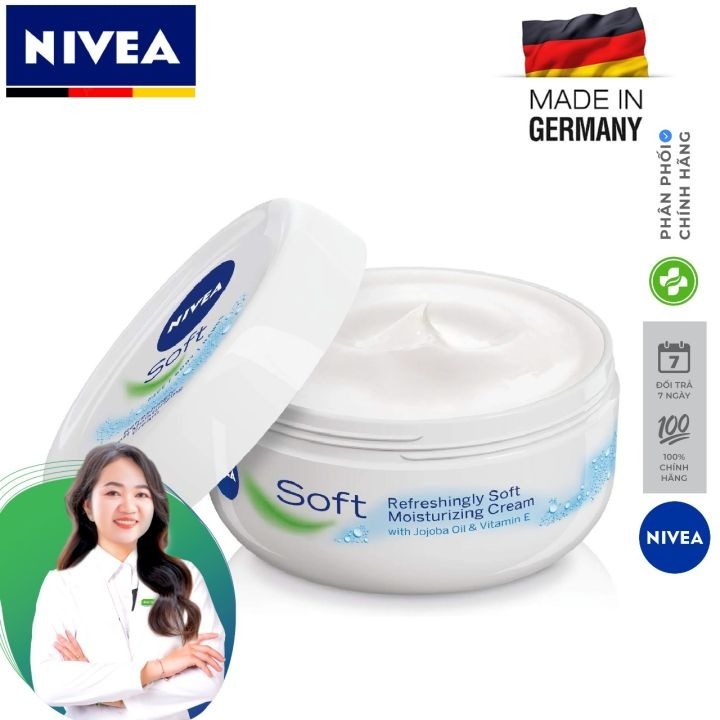 Kem Dưỡng Ẩm Mềm Da Nivea Soft Refreshingly Soft Moisturizing Cream 200ml